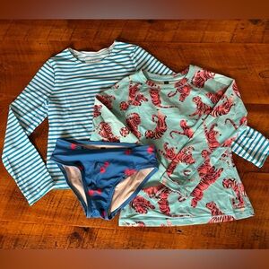 Kids Swim Bundle, L.L.Bean + Tea Collection, size 8